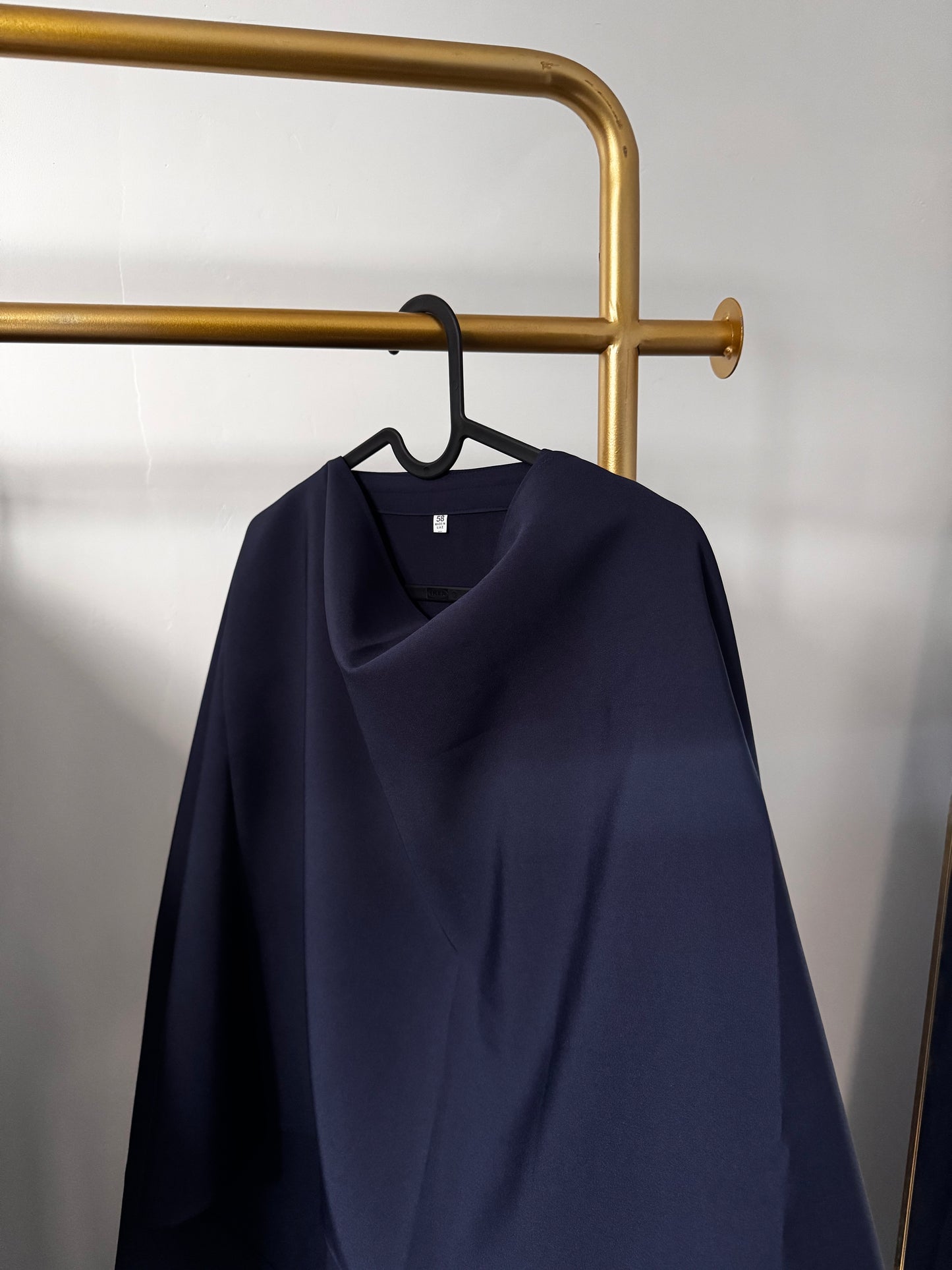 Navy Blue Detached Scarf Abaya