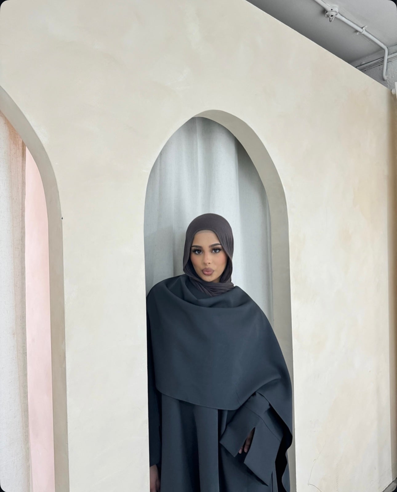 SLATE SCARF ABAYA