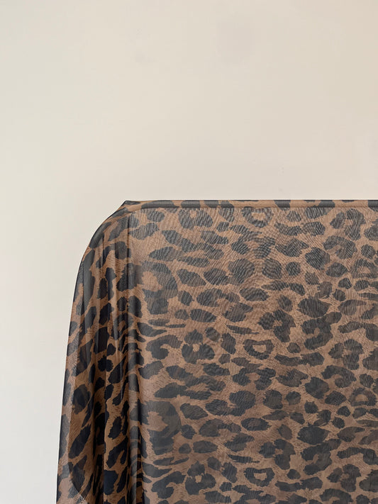 Mocha - Large print Leopard Hijab