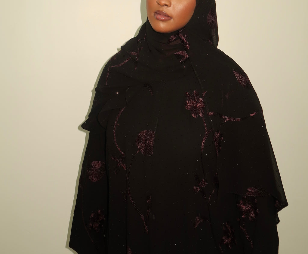Lila Open Abaya