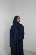 Navy - Lace Abaya Set