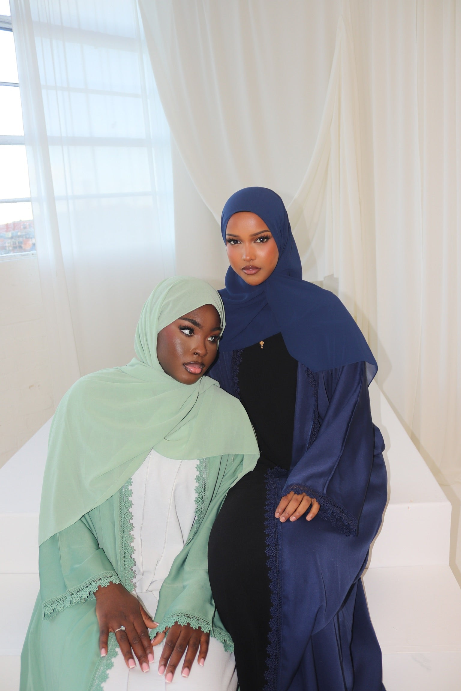 Sage - Lace Abaya Set Collection