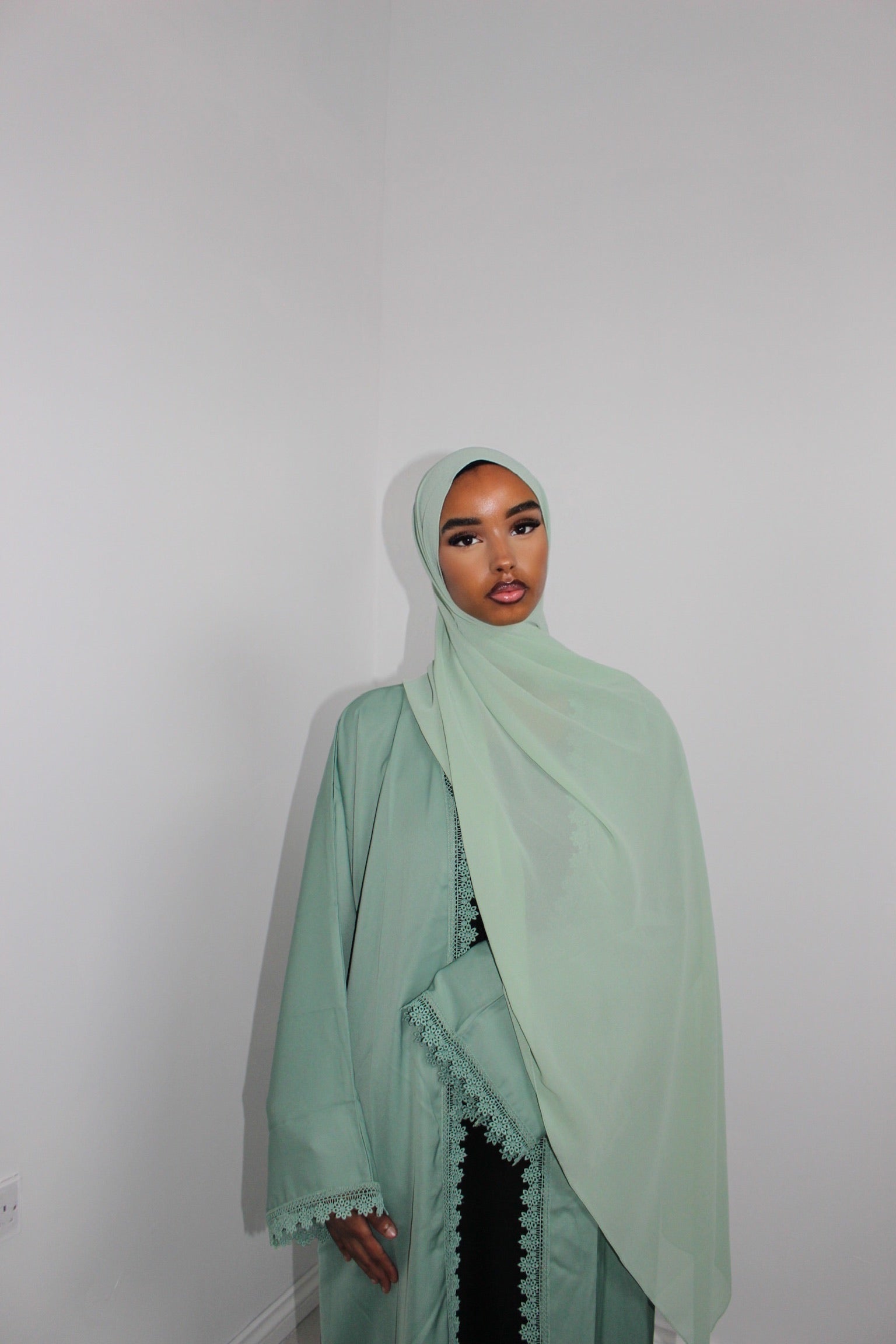 Sage - Lace Abaya Set Collection