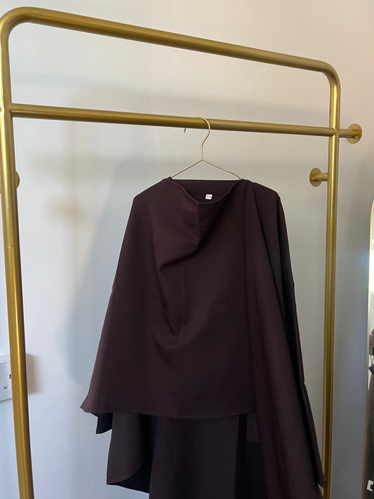 Kids Detachable Scarf Abaya