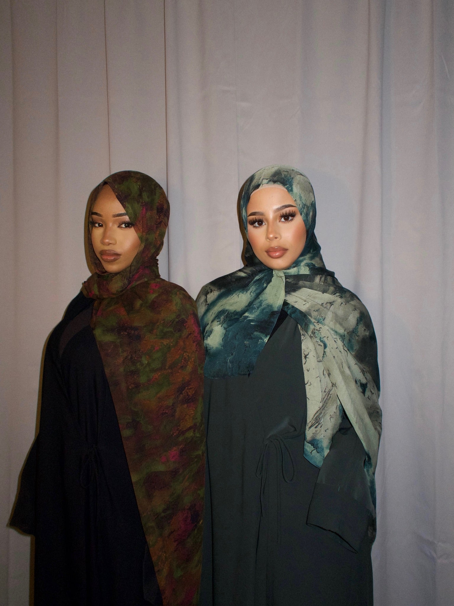 Green tie Abaya  -  Bow collection