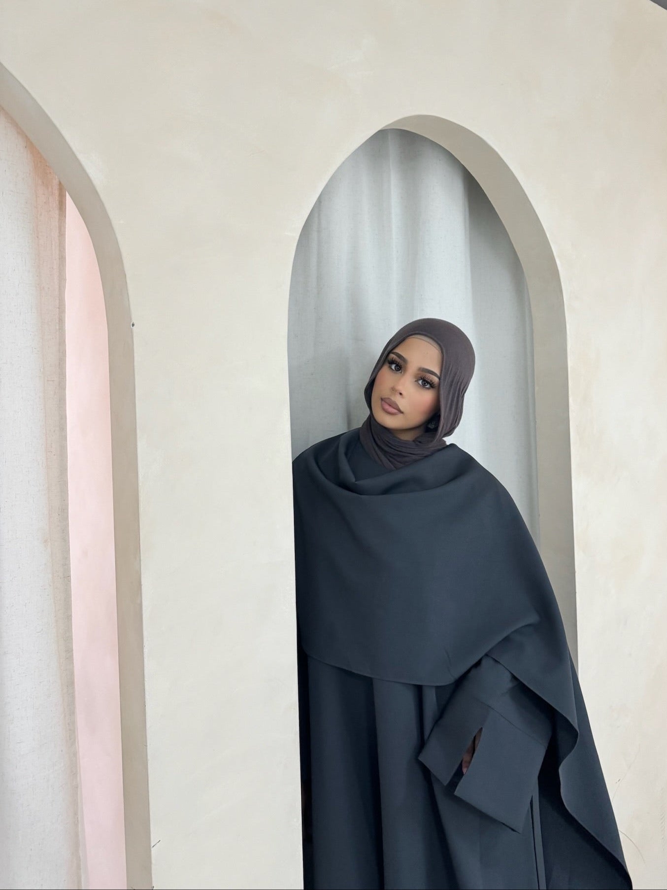 SLATE SCARF ABAYA